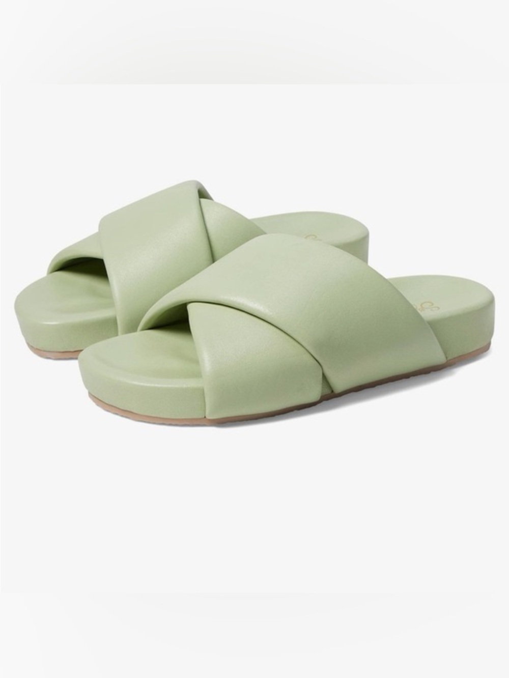Seychelles Heartfelt mint green puffy leather Sandals 7
